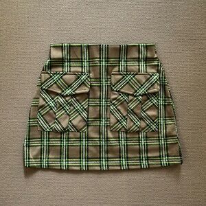 Pull and Bear Plaid Skirt